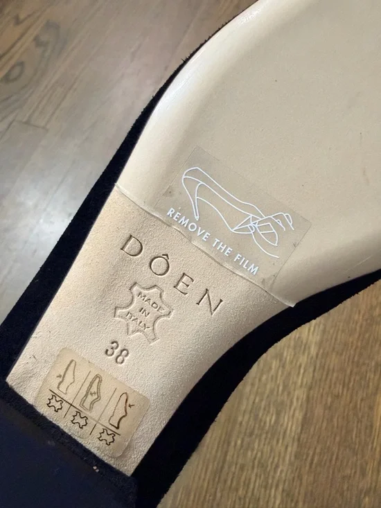 NWOB Doen Odette Ballet Flats in Kid Black Suede Women EU 38 - Picture 7 of 8